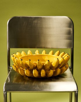 Yellow Ceramic Banana Decorative Bowl