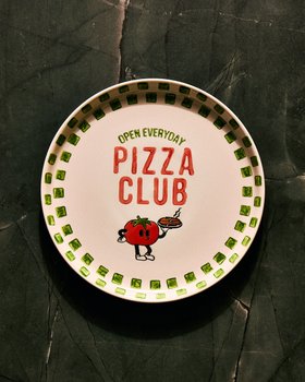 Pizza Club Green Serving Plate