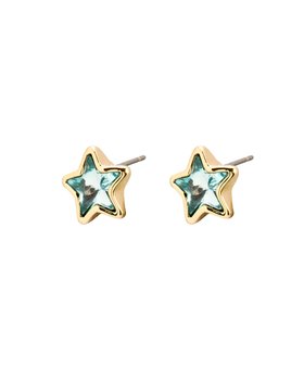 Valora Blue Stone Star Stud Earrings