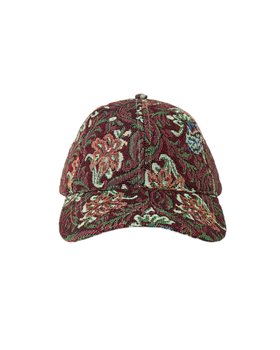 Burgundy Tapestry Print Cap