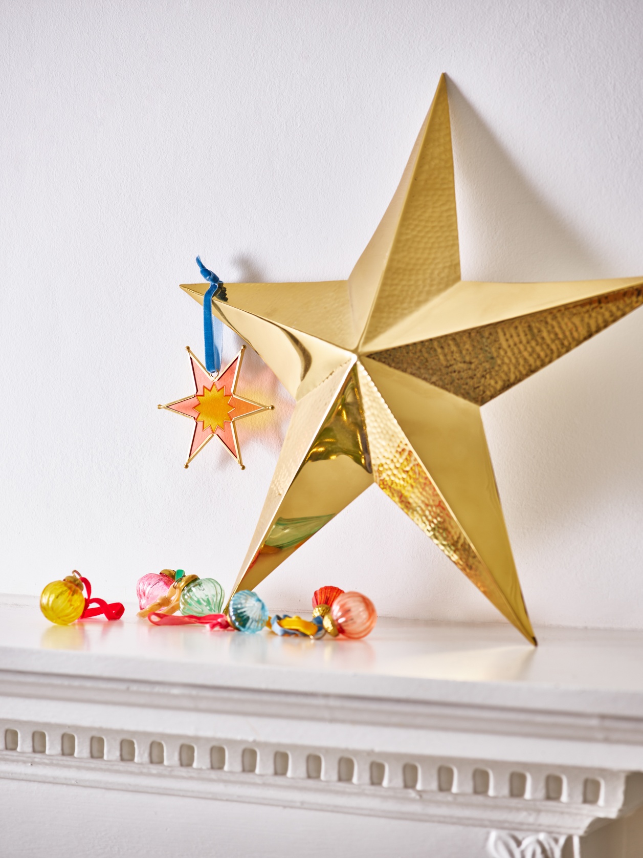 Pink Stained Glass Star Decoration