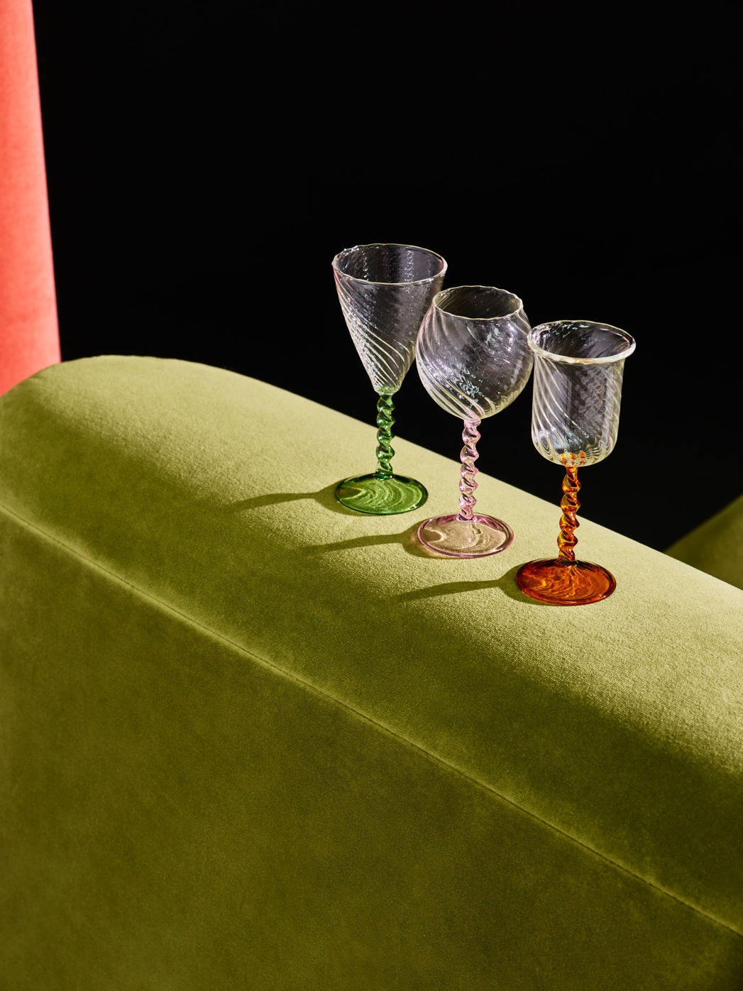 Meri Twisted Liqueur Glasses Set Of Three