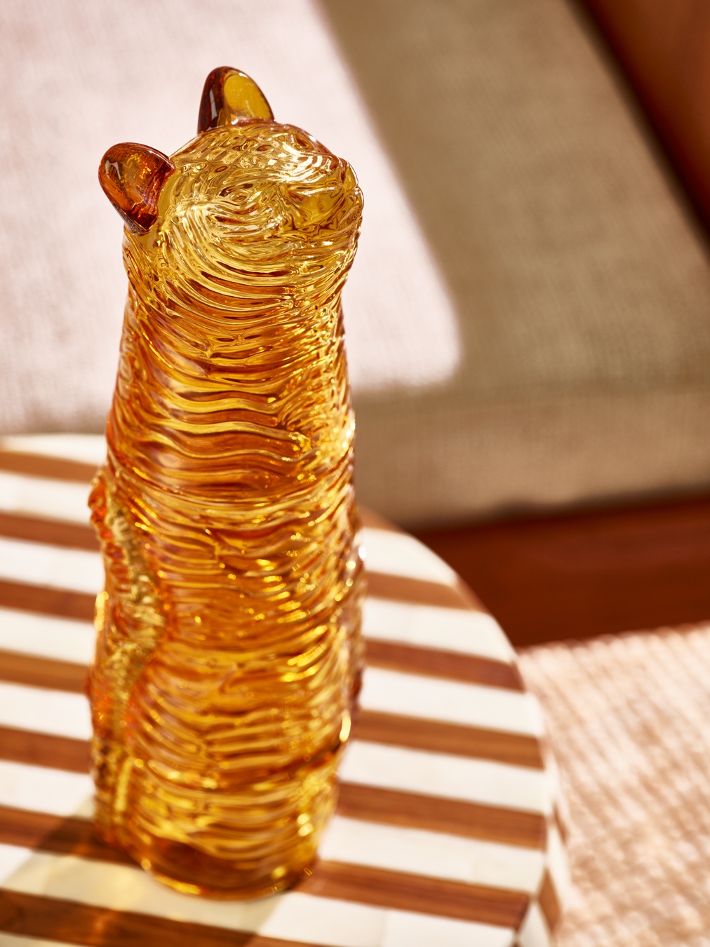 3 Stacking Tiger Glass Tumblers Set Of Four