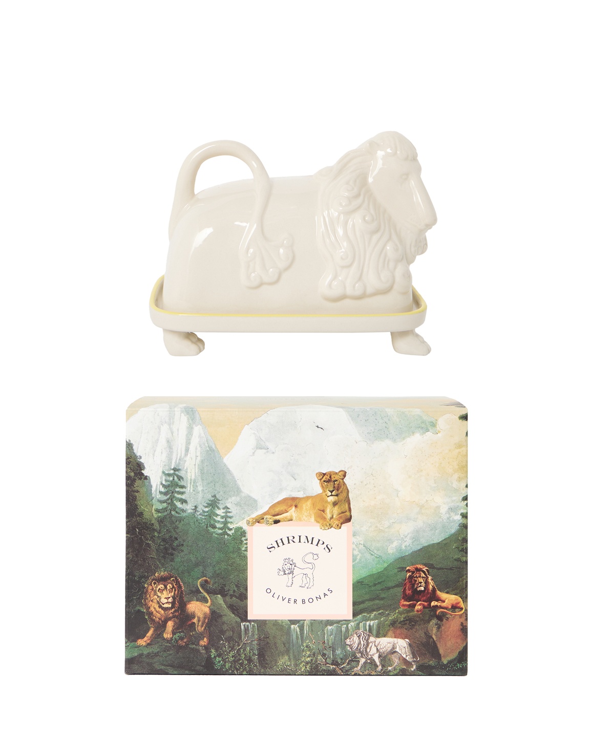 Shrimps X Oliver Bonas Lenny Lion Butter Dish