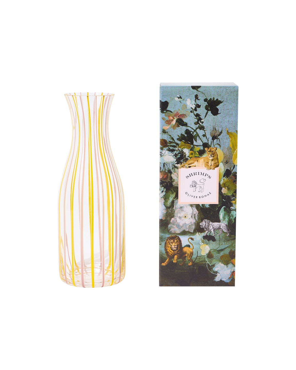 Shrimps X Oliver Bonas Striped Glass Carafe