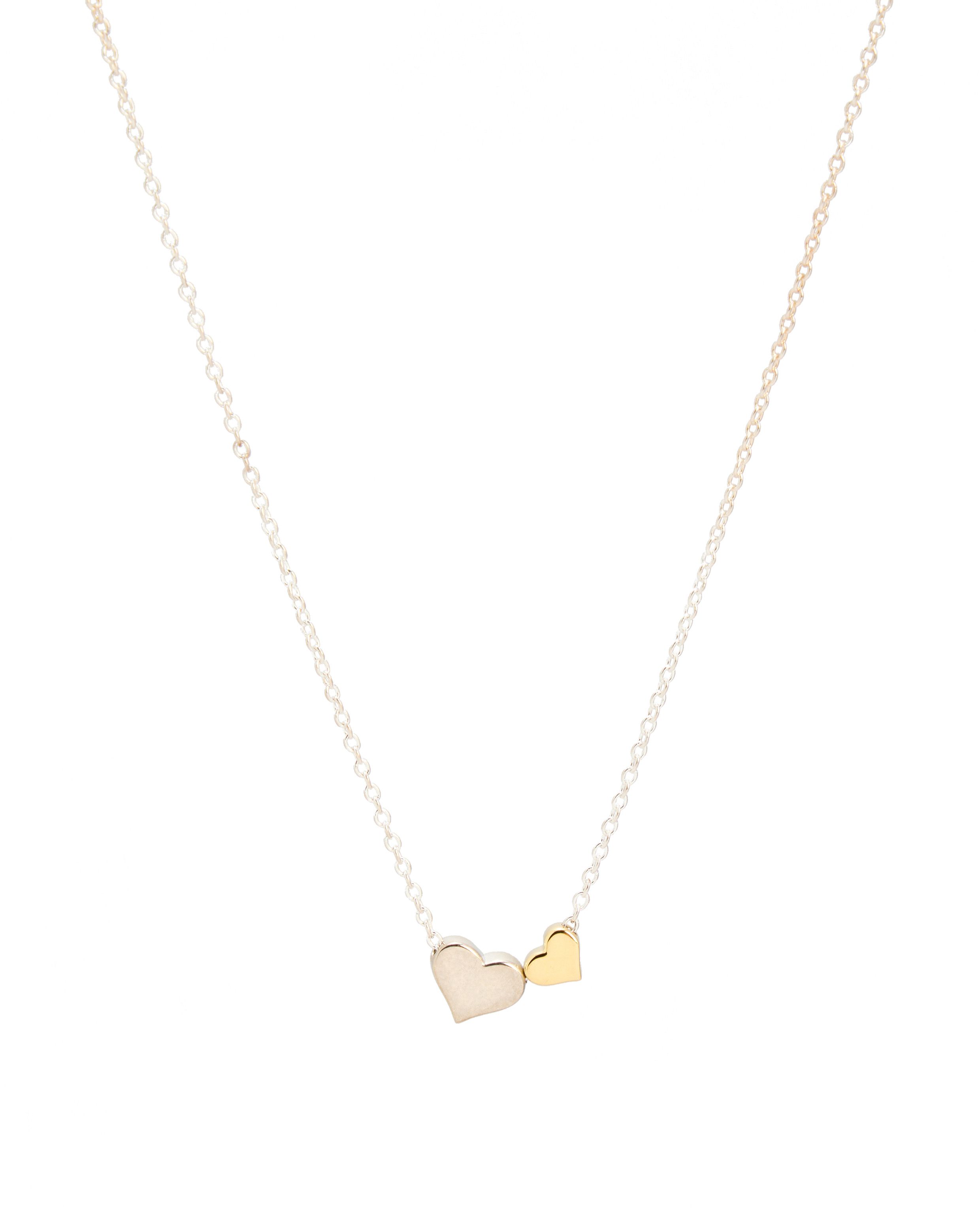 Callie Heart Charm Silver & Gold Plated Pendant Necklace