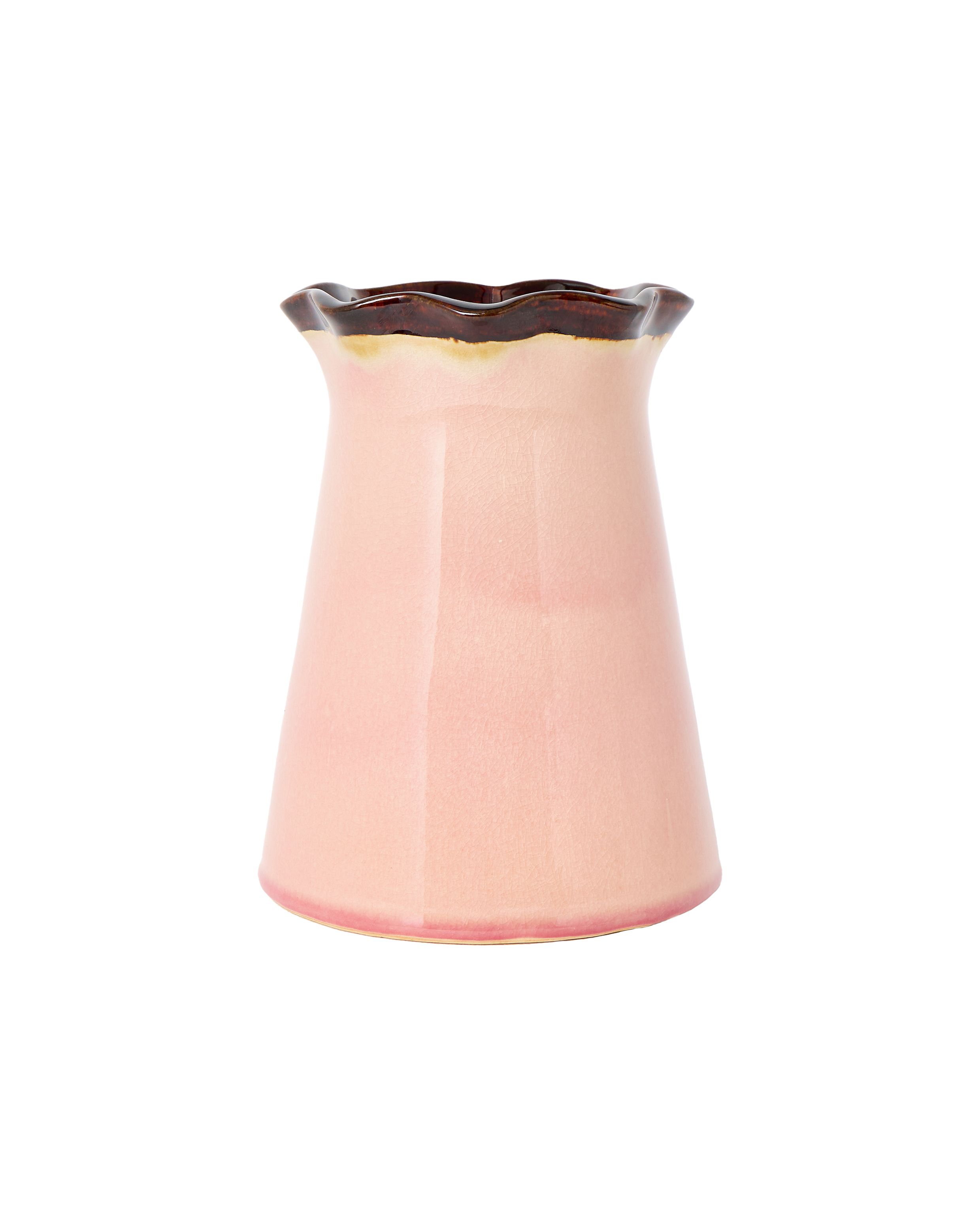 Isla Pink Ceramic Ripple Vase