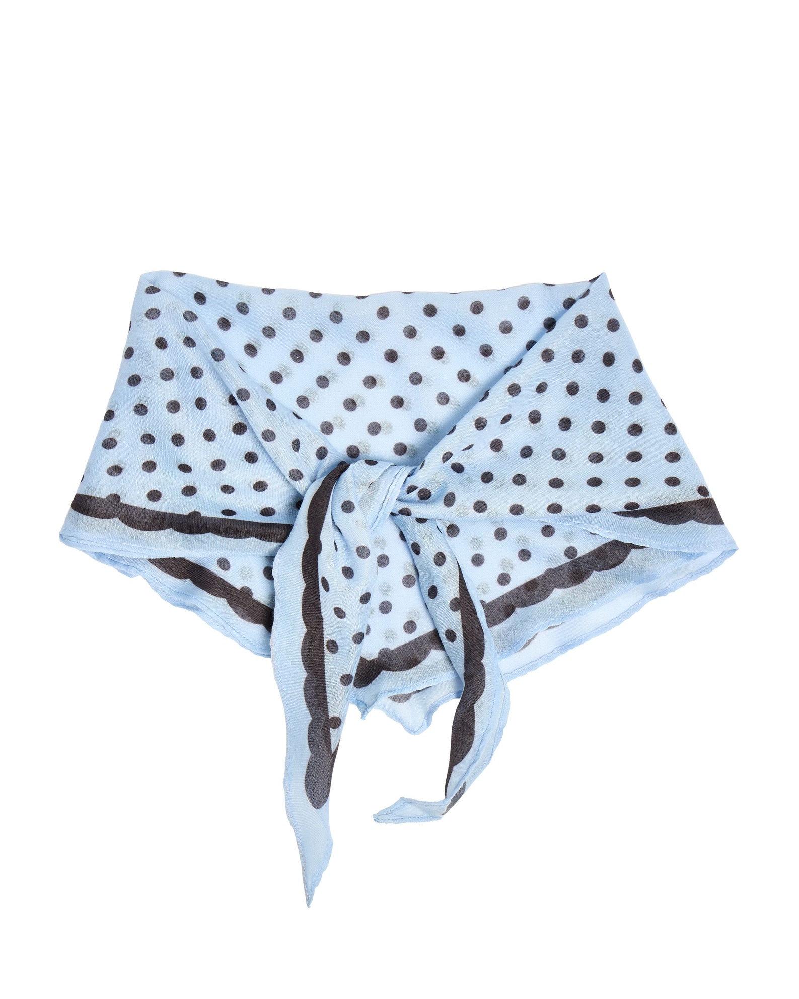 Blue & Brown Polka Dot Diamond Scarf