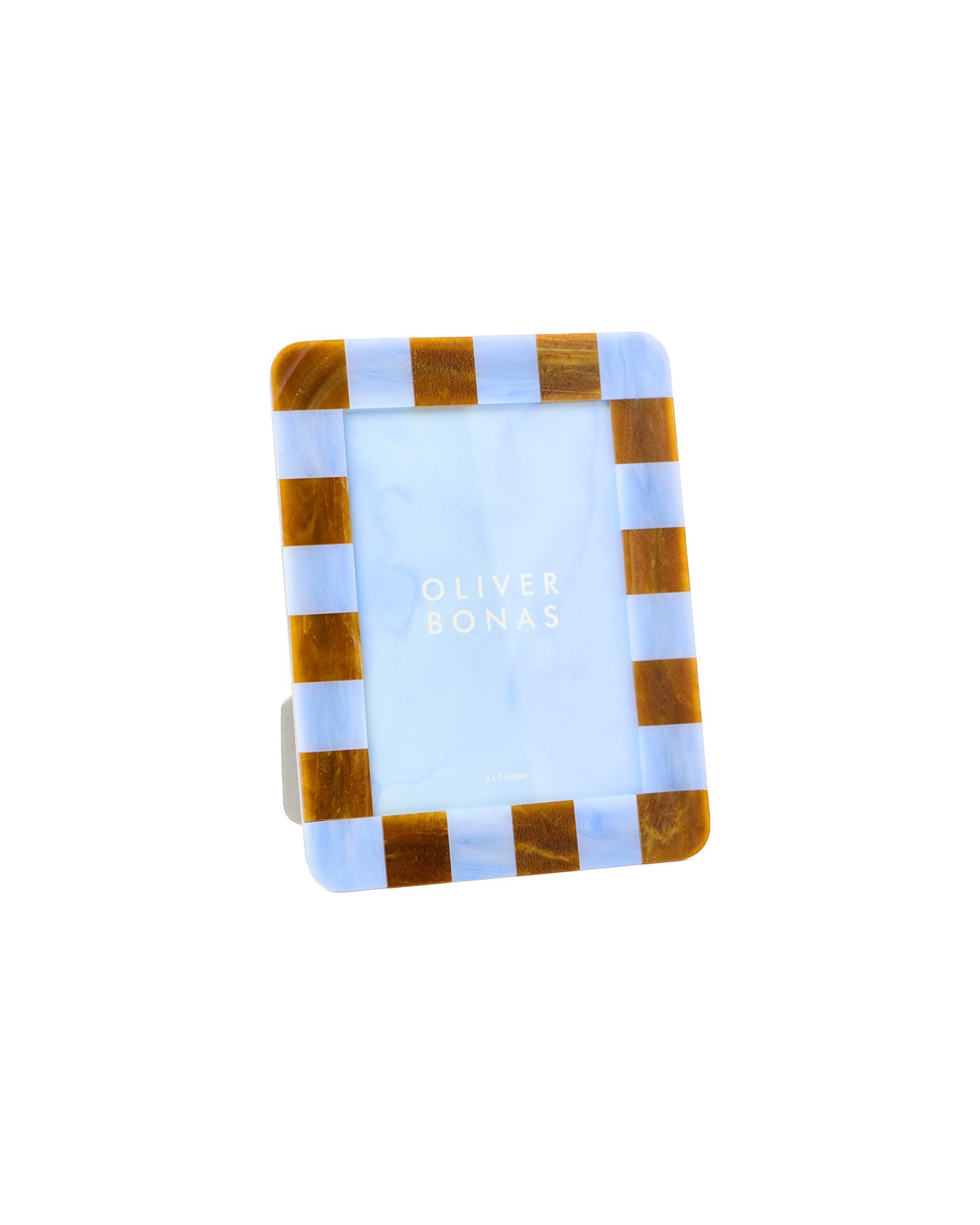 Alyssa Blue & Brown Resin Photo Frame 5x7