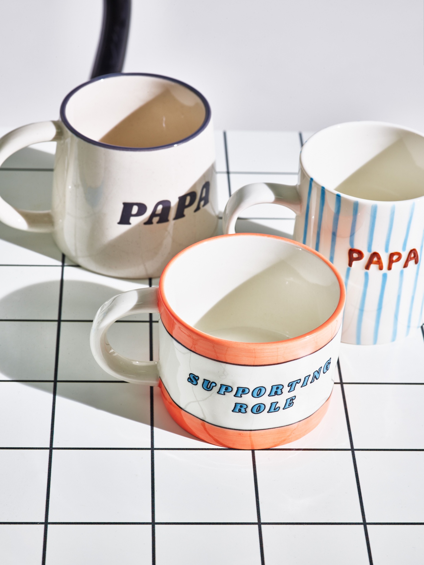 Charcoal Speckled Papa Ceramic Mug