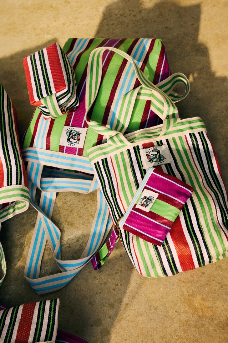 Sia Orange Large Mesh Shopper Bag