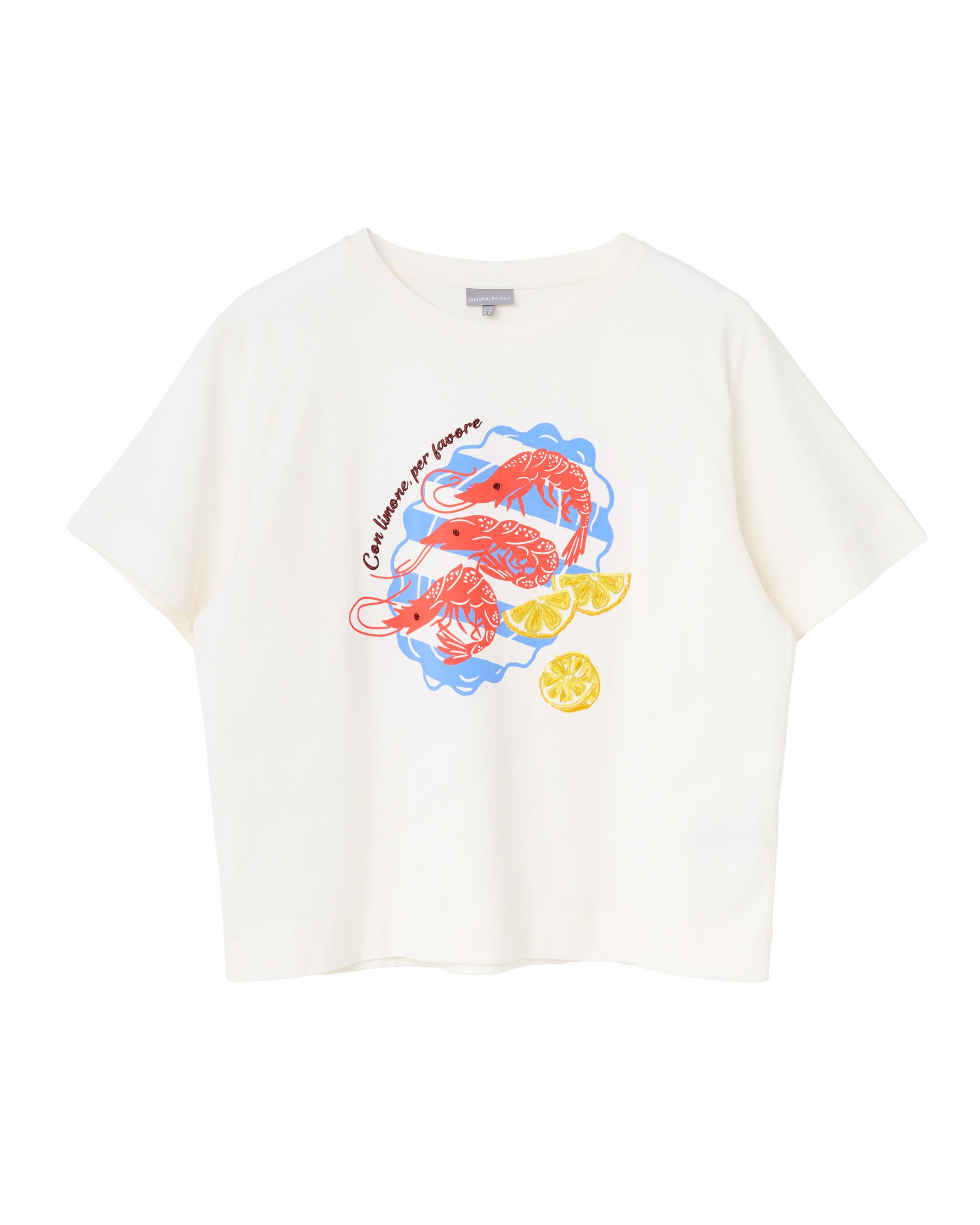 Ivory Prawn Plate Graphic T-Shirt