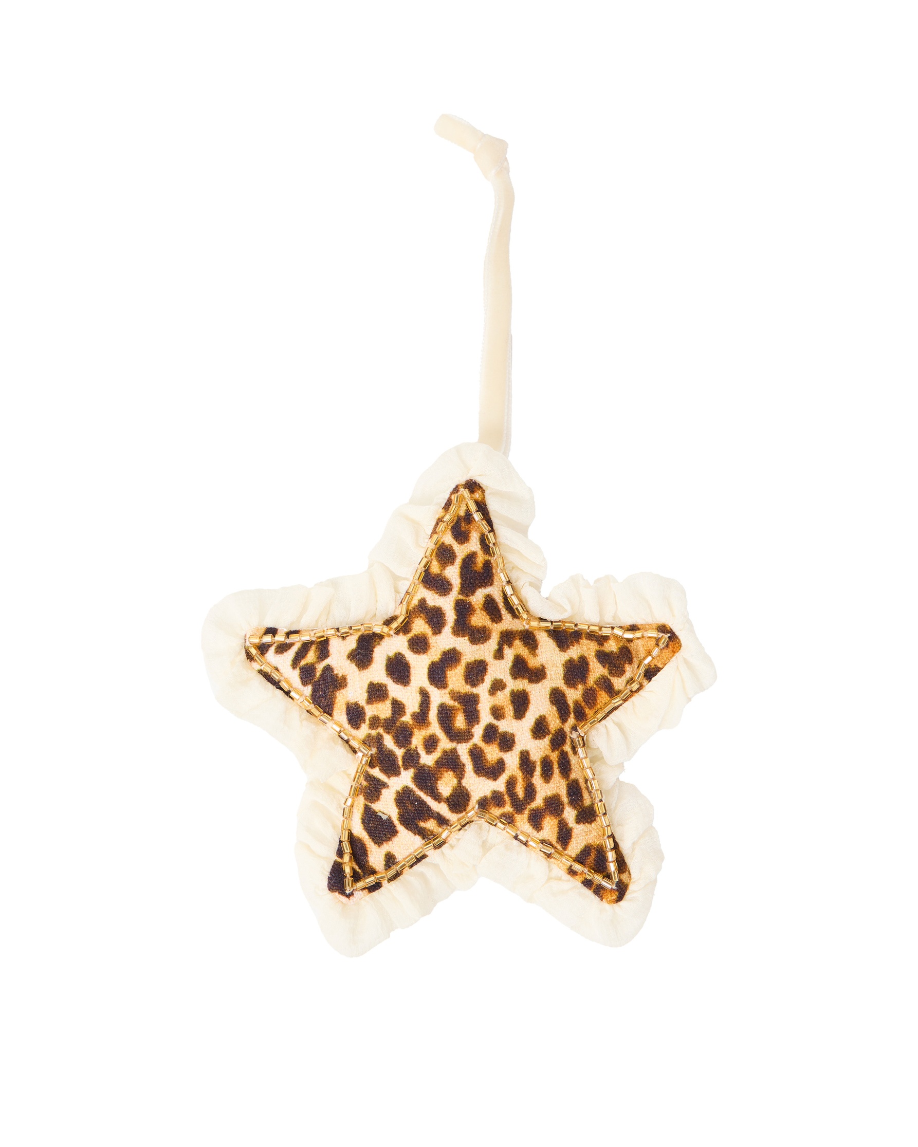 Leopard Print Star Christmas Tree Decoration
