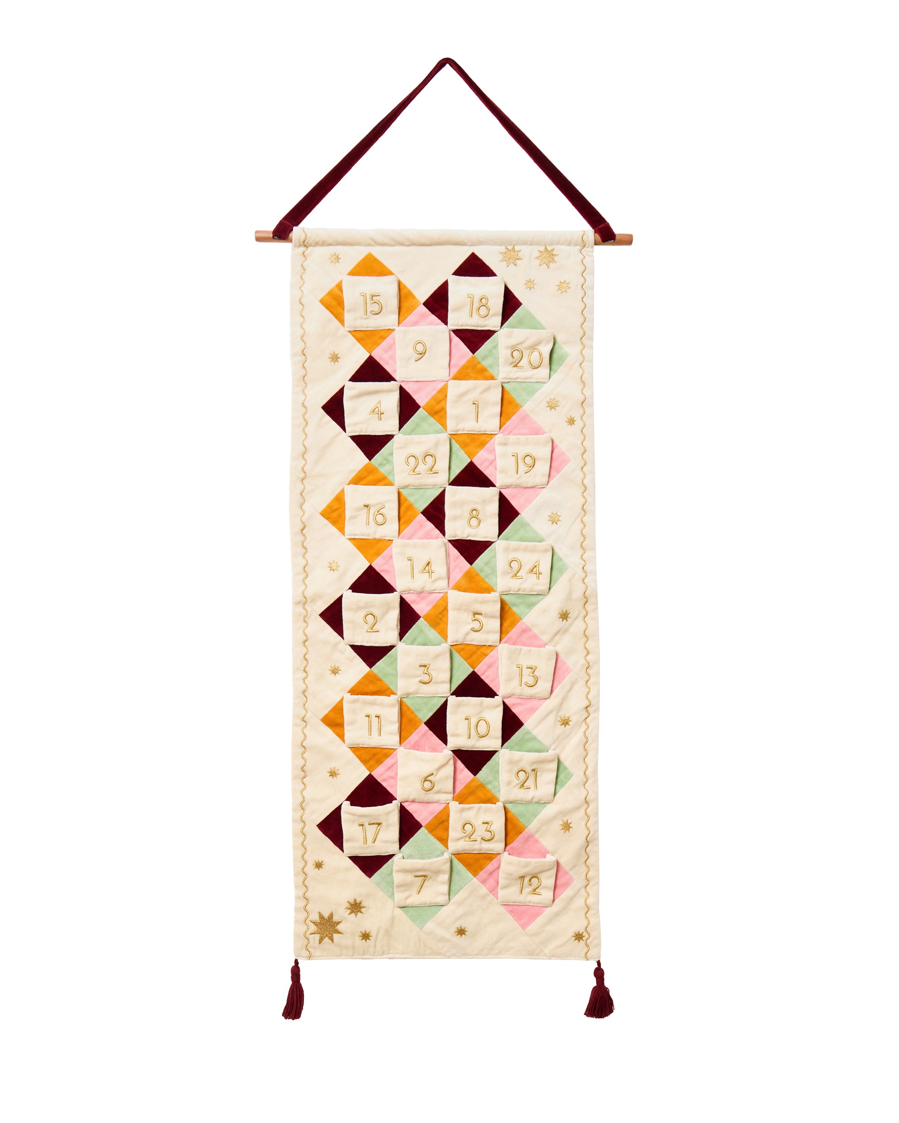 Velvet Patchwork Fabric Advent Calendar