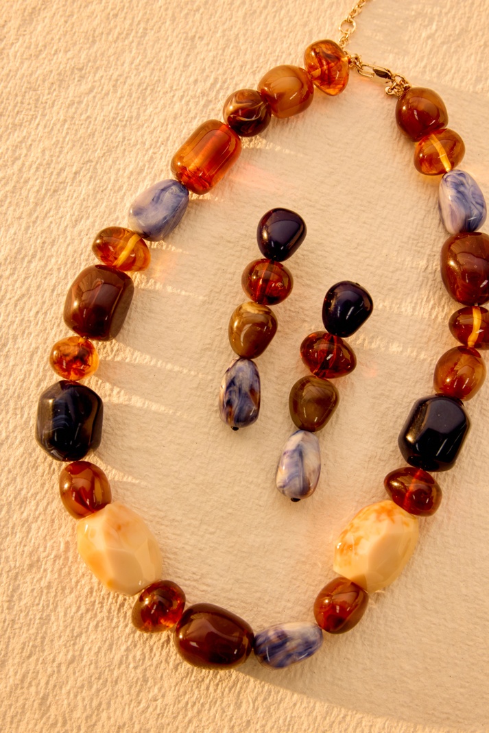Yetta Resin Chunky Beaded Necklace