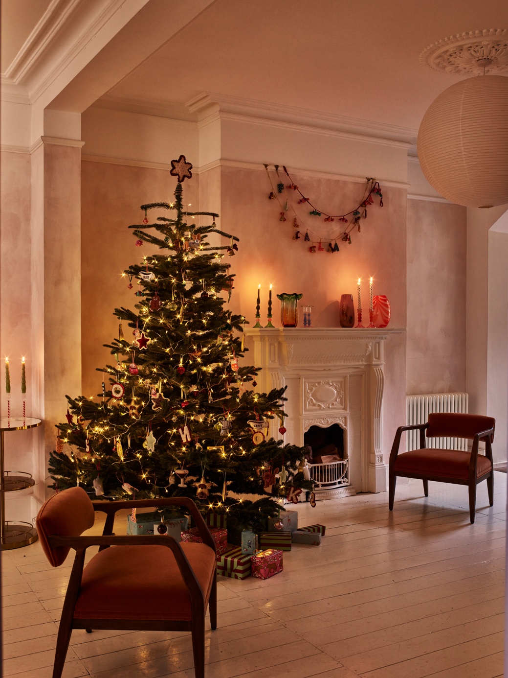 Issey Burgundy Star Christmas Tree Decoration
