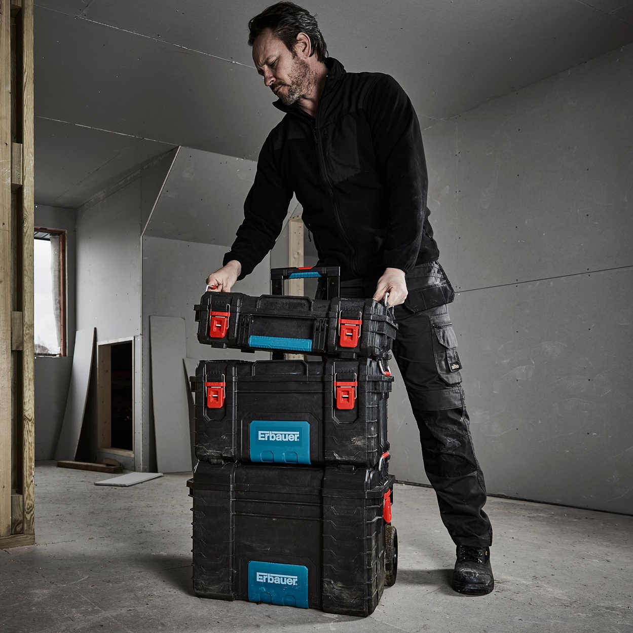 Erbauer Connecx Modular Storage 3 piece Toolbox set