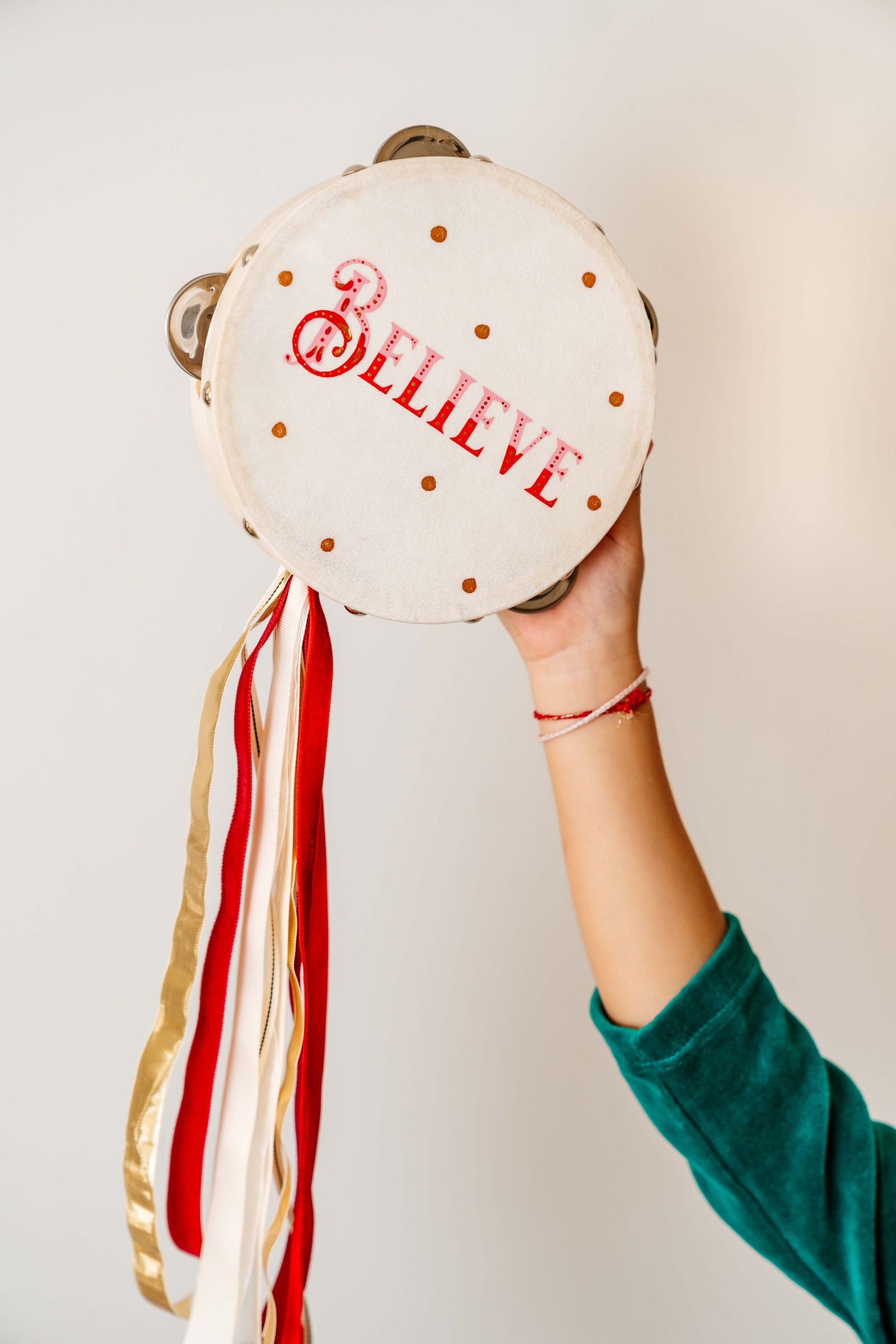 April & White Tambourine