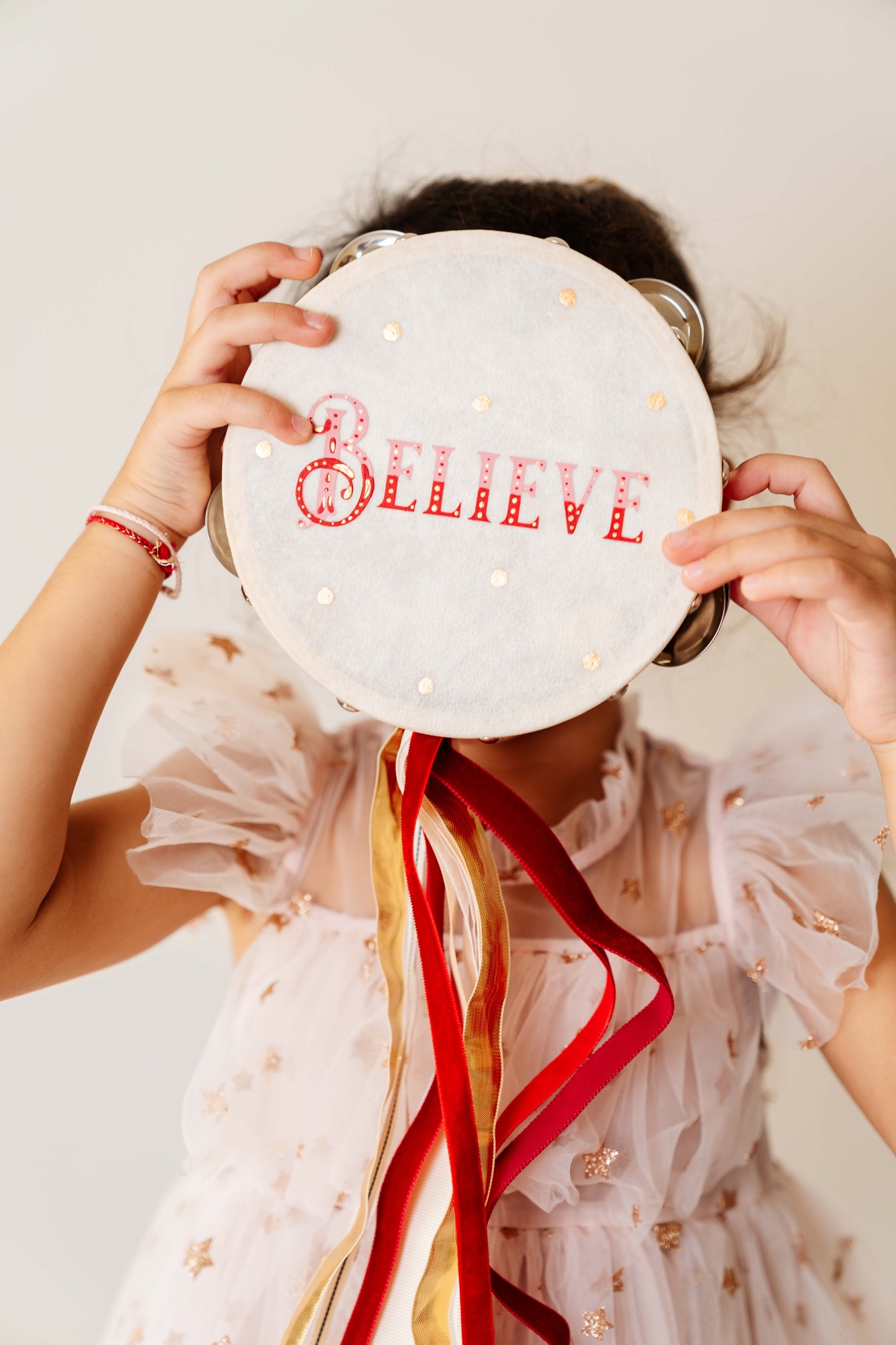 April & White Tambourine