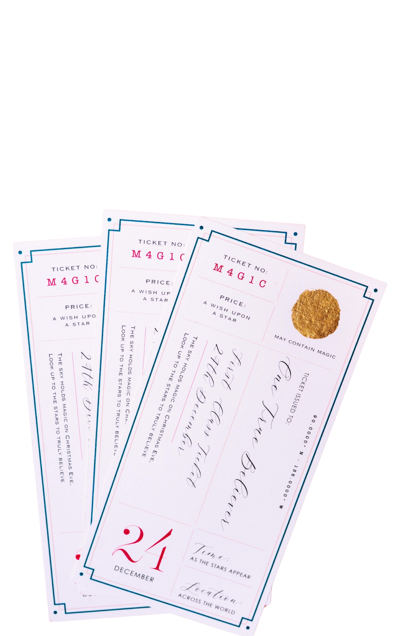 April & White Starry Sky Ticket