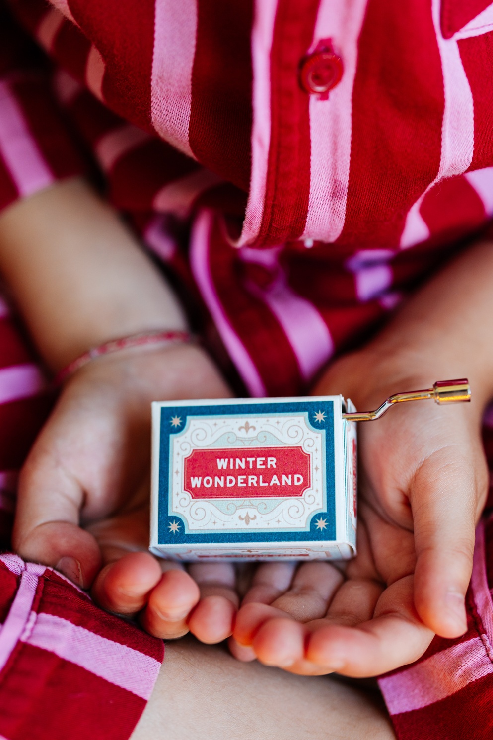 April & White Music Box