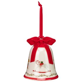 PRINTED CERAMIC BELL ORNAMENT