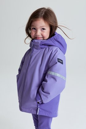 Waterproof Padded Kids Jacket ICY - Purple