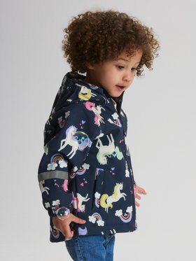 SS26 Kids Waterproof Soft Shell Jacket - Unicorns