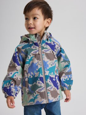 SS26 Kids Waterproof Soft Shell Jacket - Dinosaurs
