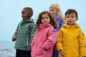 SS26 Kids Waterproof Shell Jacket STORMY - Yellow, Pink, Purple, Green