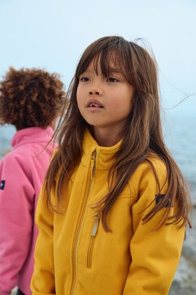 SS26 Kids Windproof Fleece Jacket - Pink and Yellow