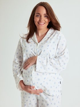 SS26 Adult Floral Maternity Pyjama - Organic Cotton, Perfect Gift for Mum To Be