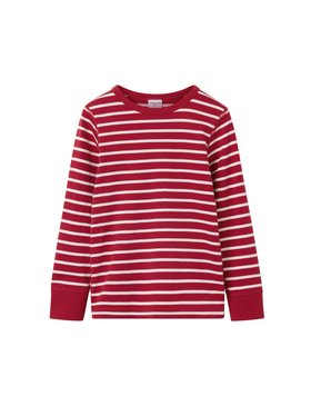 Kids PO.P Stripe Long Sleeve Top - Red