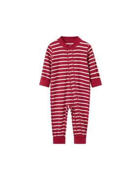 Baby PO.P Overall Jersey Onesie Sleepsuit - Red Stripe