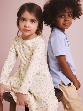 SS26 Kids Long Sleeve Dress - Floral