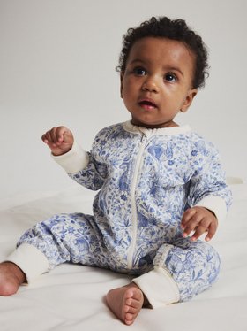 SS26 PO.P Baby Organic Cotton Sleepsuit - Garden