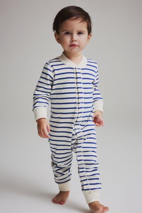 PO.P 50 COLLECTION Baby All-In-One Jersey Sleepsuit - Stripe