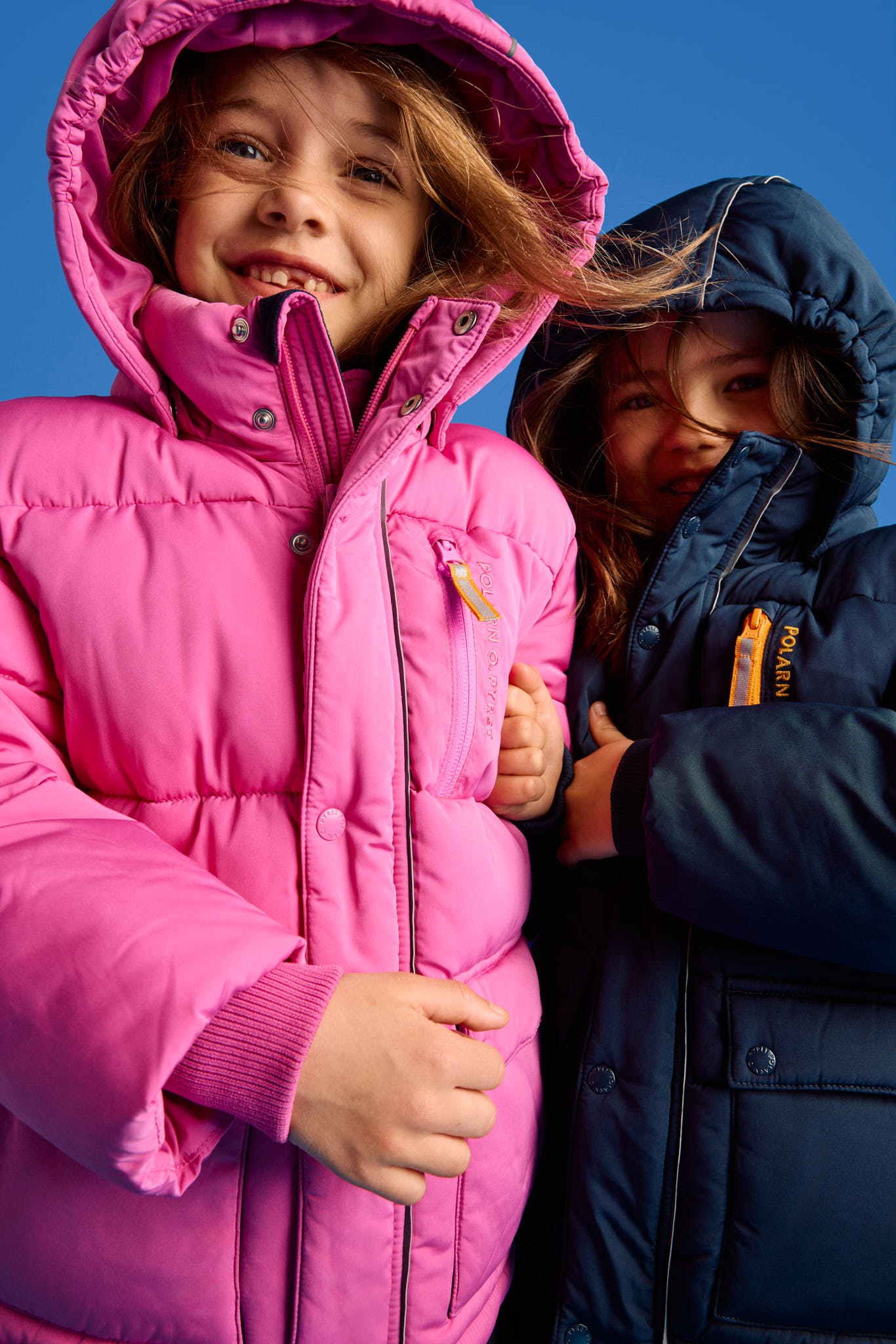 PO.P on Adventure Ski SUMMIT Padded Jackets - Pink and Navy
