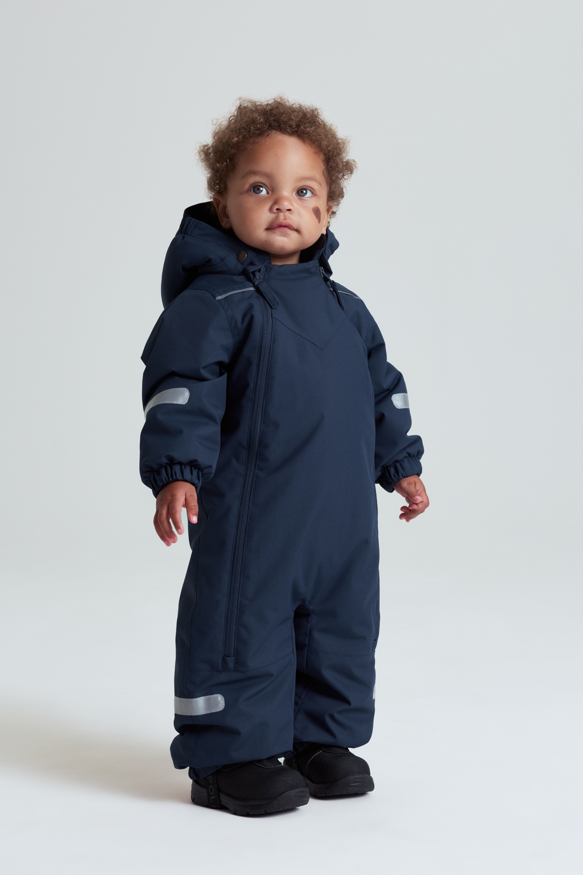 PO.P ARCTIC Weatherproof Padded Overall Snowsuit Baby - Navy