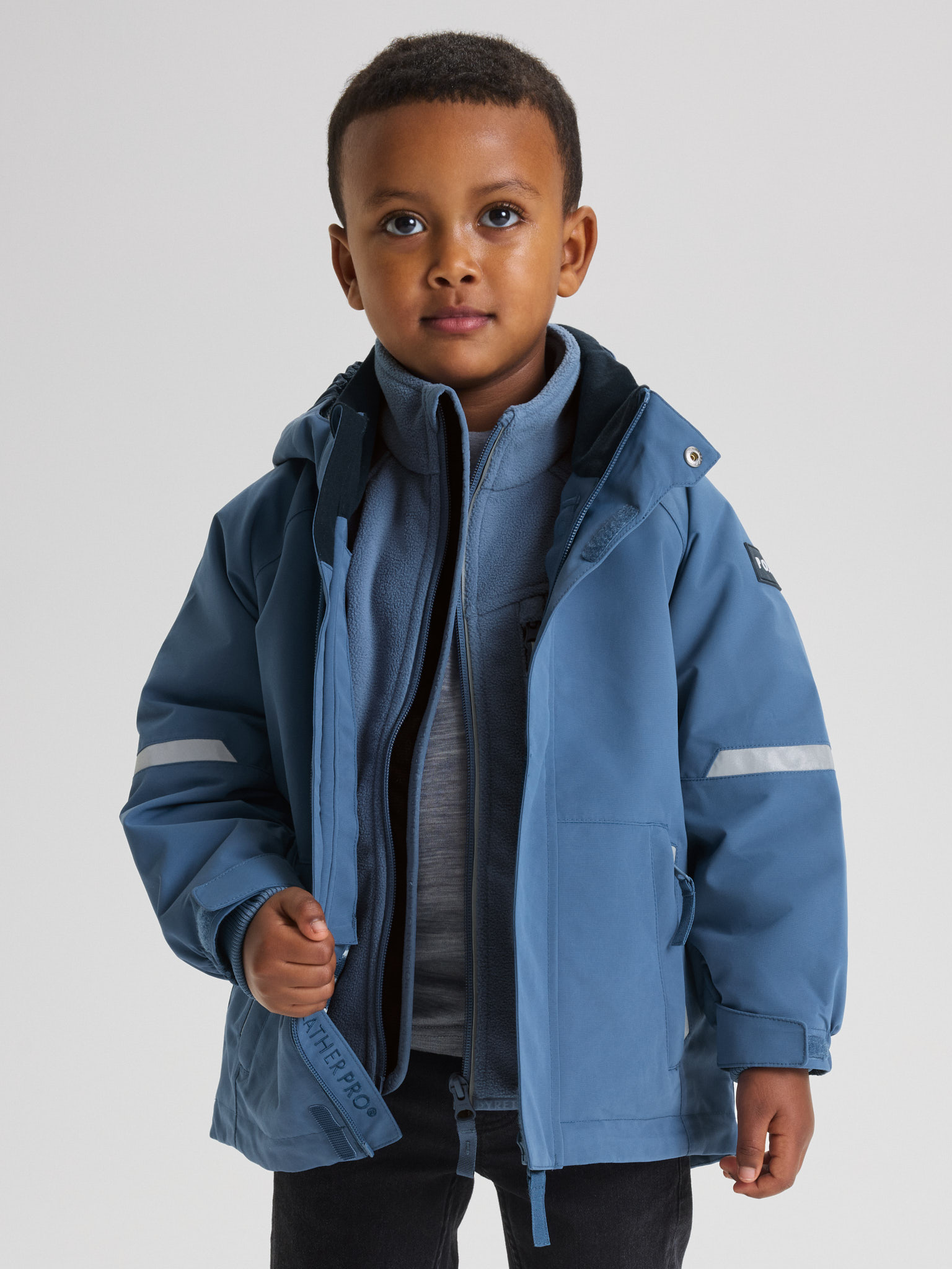 SS26 Kids Waterproof Shell Jacket STORMY - Blue