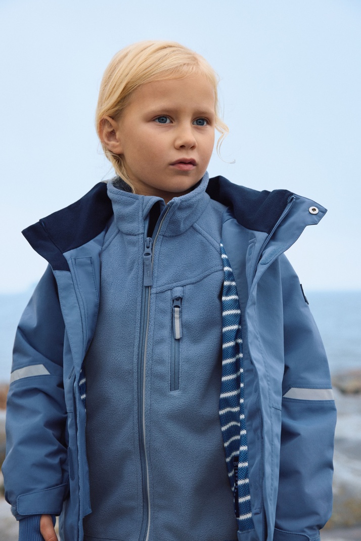 SS26 Kids Windproof Fleece Jacket - Blue