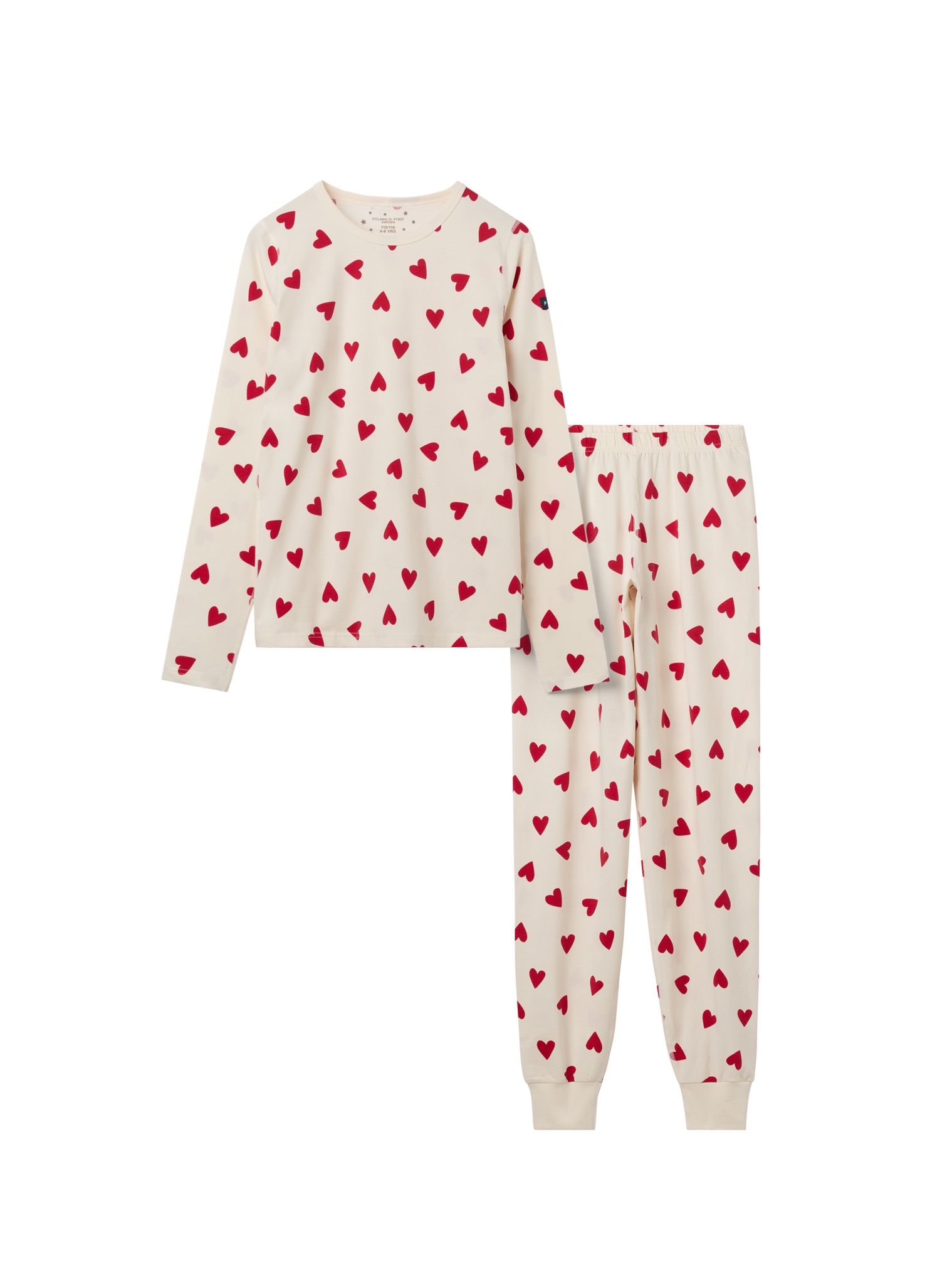 Adult Organic Cotton Pyjamas Hearts - Valentines Day