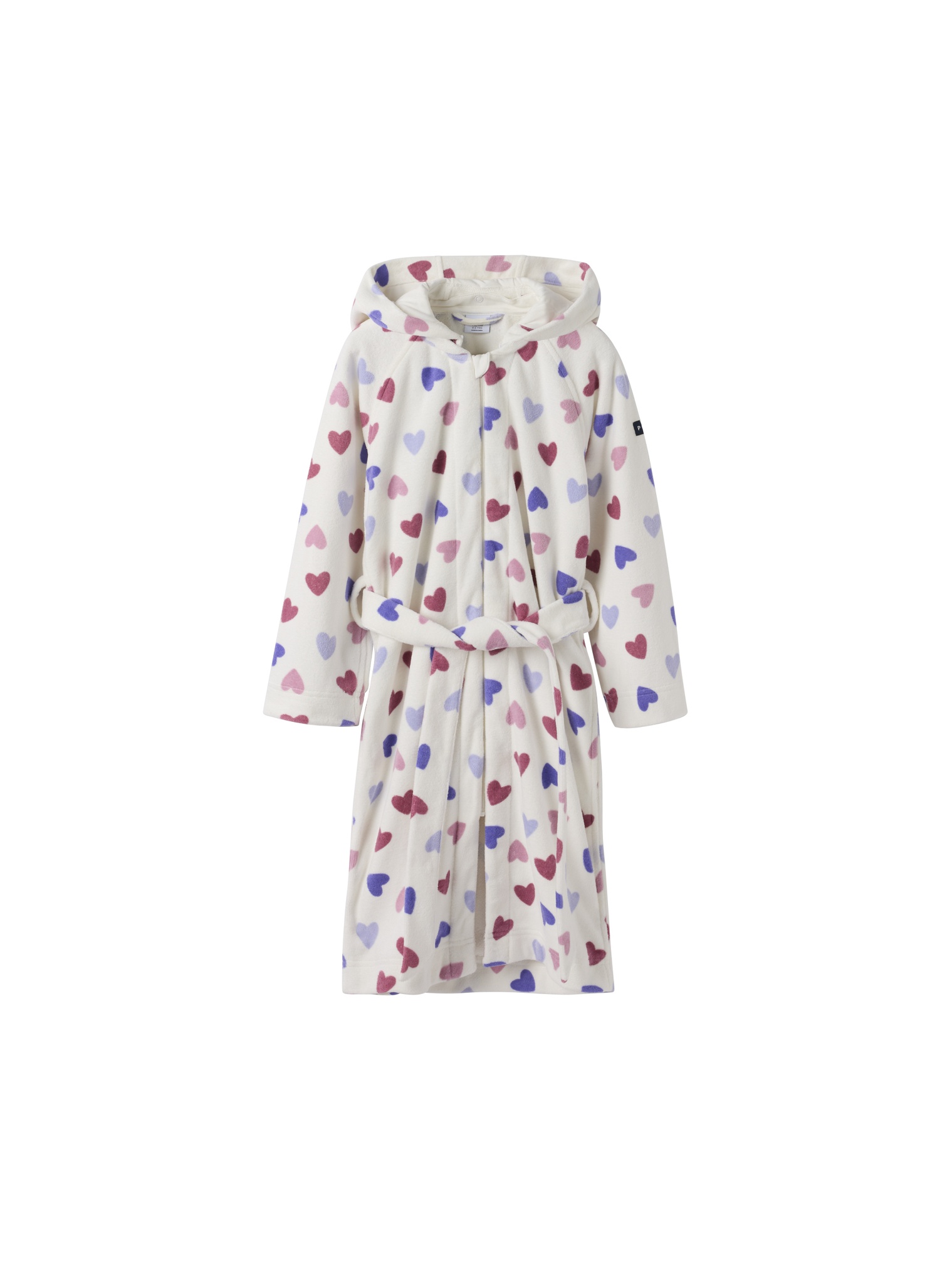 Kids Dressing Gown Bathrobe Organic Cotton Hearts - Valentines Day