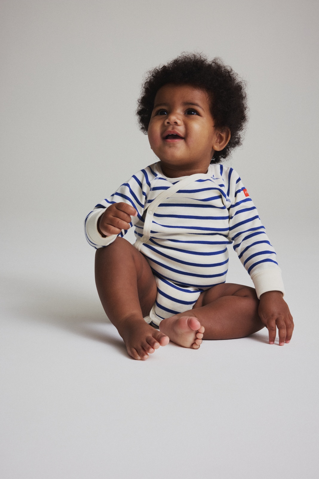 PO.P 50 COLLECTION Baby Stripe Extendable Wrap Bodysuit