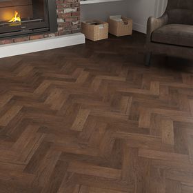 Lusso Carrara Luxe Antique Engineered Oak Herringbone Flooring