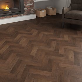 Lusso Carrara Luxe Antique Engineered Oak Herringbone Flooring