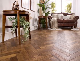 Herringbone Engineered Oak Flooring Alston Double Smoked 70mm x 18mm