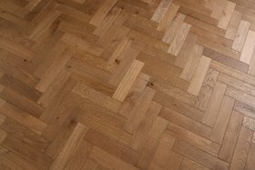 Herringbone Engineered Oak Flooring Chesil Smoked Brushed 70mm x 18mm