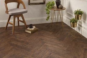 Herringbone Engineered Oak Flooring Settle Coffee Smoked 90mm x 14mm