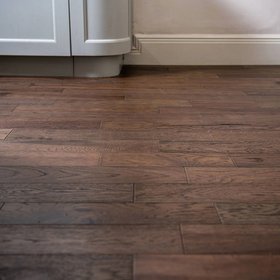 Modena Black Washed Brushed & Lacquered Engineered Oak 125mm